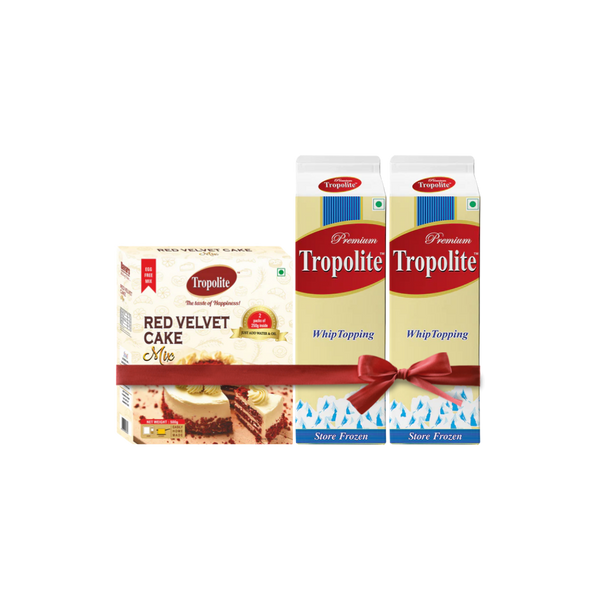 Combo Offer-Red Velvet Cake & Tropolite Premium Whipping Cream 1kg X 2 - Tropilite Foods